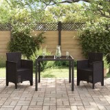 VidaXL Scaun pentru Grădină 2 pcs Maro Dimensiune: 53 x 49 x 85 cm PP