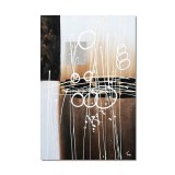 Tablou pictat manual, Improvizatie abstracta, 90x60cm ulei pe panza, gata de expus pe perete