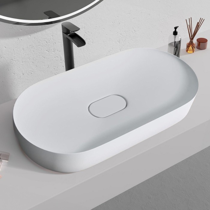 Lavoar pentru blat IRIS 71 CM White