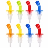Cumpara ieftin Set 8 dopuri picuratoare pentru sticle, culori diverse aleatorii, dozatoare reutilizabile pentru ulei, otet, vin si lichide