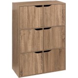 Comoda 5Five Mix n Modul, 6 compartimente, finisaj stejar, 67x32x101 cm, bej Household NewTrend