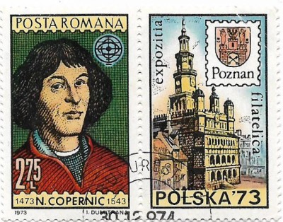 Aniversari I - Nicolaus Copernic, 1973 - cu vinieta, obliterat foto