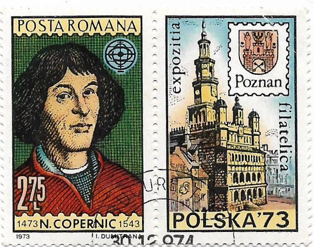 Aniversari I - Nicolaus Copernic, 1973 - cu vinieta, obliterat