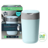 Cos pentru scutece Tommee Tippee Sangenic Twist and Click Reciclabil, Albastru/Gri