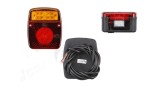 Lampa spate universala, partea Stanga, Dreapta 101x121x56mm, 12/24V, fara mers inapoi, fara ceata, cu lampa numar, cu Leduri,