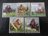 Sao Tome si Principe -Fauna ,maimute-serie completa ,MNH, Nestampilat