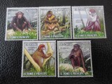 Sao Tome si Principe -Fauna ,maimute-serie completa ,MNH