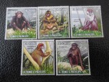 Sao Tome si Principe -Fauna ,maimute-serie completa ,MNH, Nestampilat