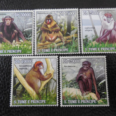 Sao Tome si Principe -Fauna ,maimute-serie completa ,MNH