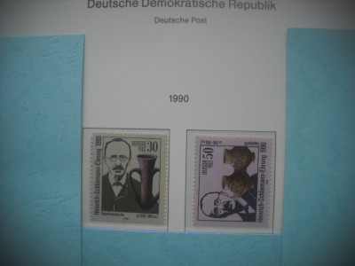 HOPCT TIMBRE MNH 1299 A - ARHEOLOG HEIRICH SCHLIEMAN-2 VAL-1990-GERMANIA DDR/RDG foto