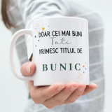 Cană personalizată &quot;Bunic&quot; Verde interior