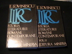 ISTORIA LITERATURII ROMANE CONTEMPORANE-E. LOVONESCU-2 VOL-1=700 PG- 2=470-PG- foto