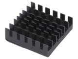 Radiator extrudat cu aripioare BGA negru 30x30mm