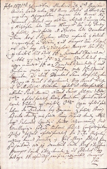 A3071N Contract cu sigiliu &icirc;n ceară roșie, anul 1801, comitatul Solnocul Interior, Transilvania, &icirc;n limba maghiară