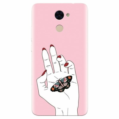 Husa silicon pentru Huawei Nova Lite Plus, Butterfly In Hand foto