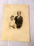 D- Fotografie veche portret bunic cu nepoata, inceput secol XX, 24x17cm, 1937