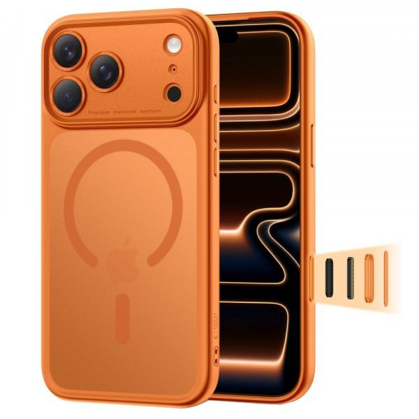Husa MagSafe pentru Apple iPhone 17 Pro, Tech-Protect, MagPeak, Portocalie