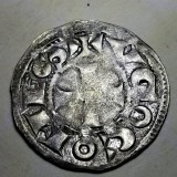 Franța La Marche 1 denar/denier (1199-49) argint Hugh IX-X