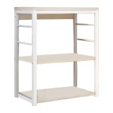 Cumpara ieftin Biblioteca Cayde metalic in culoare alb-Natural 50x35x72cm
