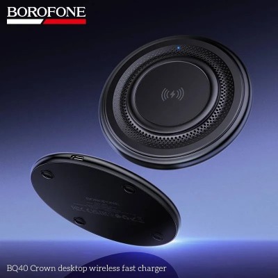 Incarcator Wireless Borofone 15W Negru BQ40 foto