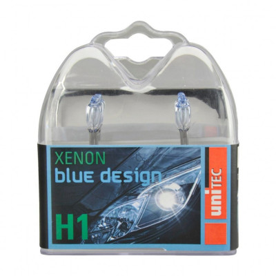 Set 2 Becuri Xenon Blue Design H1 12V 55W Unitec 77775 foto