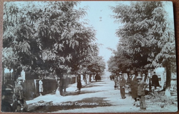 Carte postala, Vaslui Bulevardul Kogalniceanu, perioada interbelica