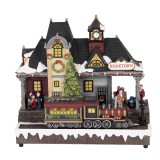Cumpara ieftin Decoratiune muzicala Craciun polirasina multicolora cu led 32x16x30 cm