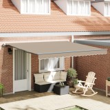 Marchiză retractabilă automată vidaXL Bej 400x350 cm