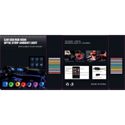 Fir neon cu LED RGB conectare mufa USB si telecomanda 6 metri Cod:FIR-RGB1-6TL Automotive TrustedCars foto