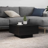 vidaXL Masă de cafea Stejar Negru 55 x 55 x 31 cm Lemn compozit 862996