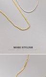 Cumpara ieftin Lantisor din Argint 925 Model Choker cu Placute Rotunde Interconectate