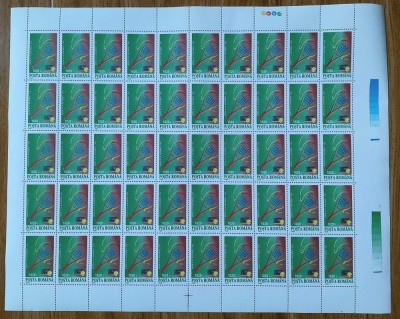 ✅RO 1995 ,LP 1391 ,&amp;quot;A V-a editie &amp;quot;Open Tenis Bucuresti&amp;quot;&amp;quot; , coala de 50, MNH foto