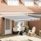 Copertină retractabilă manual, antracit/alb, 400x300 cm