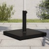 Suport Umbrela Stalpi Otel/Beton 32/38/48mm 25kg Negru Patrat 45x45cm Baza Solida