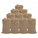 Cumpara ieftin Saci de iuta, 10 buc., 65x135 cm, 100% iuta, 340 g/m&sup2;