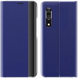 Husa Textil OEM New Sleep Case pentru Samsung Galaxy A11 / Samsung Galaxy M11, Cu Suport, Albastra