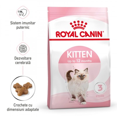 Royal Canin Kitten hrana uscata pisica junior 400 g foto