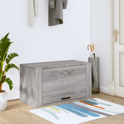 Pantofar de perete, gri sonoma, 70x35x38 cm, lemn prelucrat foto