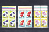 M1 TX3 9 - 1975 - Flori de camp - perechi de patru timbre