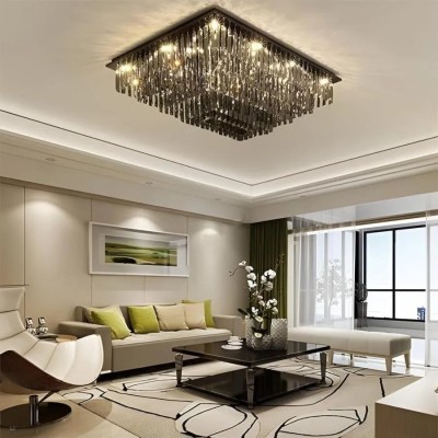 Lustra LED Cristal 57W, Xanthi, Argintiu ModernLight Concept foto