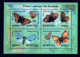 RO 2002 LP 1591 &quot;Fluturi endemici &quot; , colita 322 , MNH