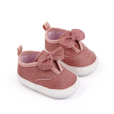 Pantofiori roz pudra cu sclipici (Marime Disponibila: 9-12 luni (Marimea 20 foto