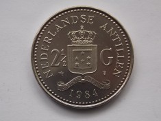 2 1/2 GULDEN 1984 ANTILELE OLANDEZE - UNC foto