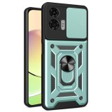 Husa pentru motorola moto g24 power, camshield protectie camera, inel magnetic, slide si snap, green