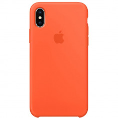 Husa originala din Silicon Portocaliu Spicy pentru APPLE iPhone X foto