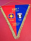 Fanion (oficial-protocol) meci fotbal FCSB (Steaua) - ASTRA GIURGIU (sezonul 2017/2018 LIGA I 12.08.2017)