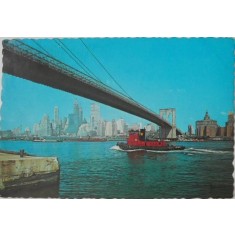 Brooklyn Bridge. New York City. Carte postala circulata