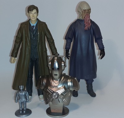 Doctor Who Natural Ood 14 cm 2x Cyberman bust 8m cm plastic articulat T1 foto