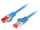 Patch cord LANBERG RJ45 S/FTP Cat 6 LSZH 1,5m albastru litat