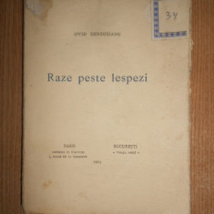 Ovid Densusianu - Raze peste lespezi (1924, prima editie)